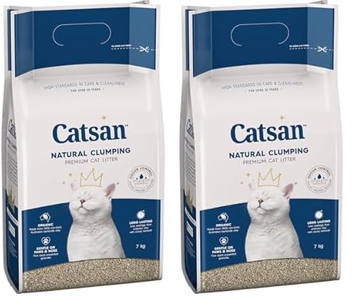CATSAN Cat Litter Ultra Clumping Clay 7kg (Pack of 2)