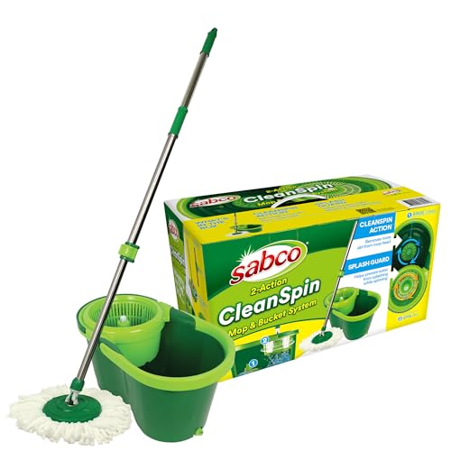 Sabco Clean Spin Mop and Bucket System, Blue