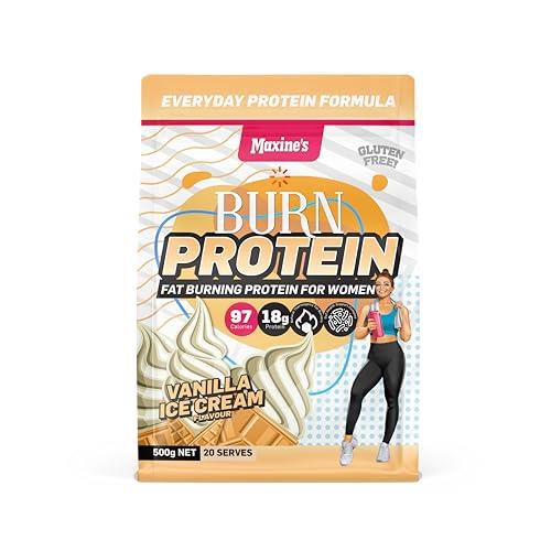 Maxine's Burn Vanilla Ice Cream Gluten Free Protein Powder 500 g