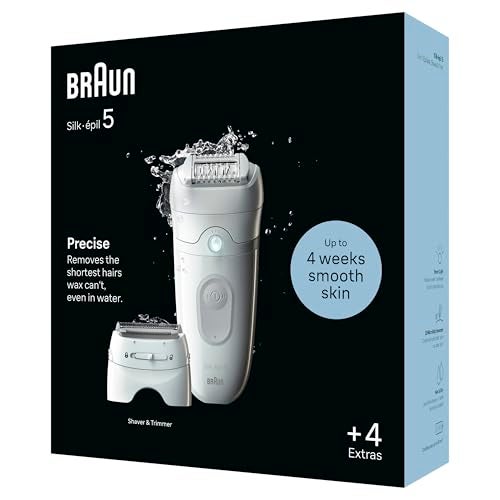 Braun 5-041 Silk-épil 5 Epilator for Wet and Dry, Lasting Smooth Skin, Grey