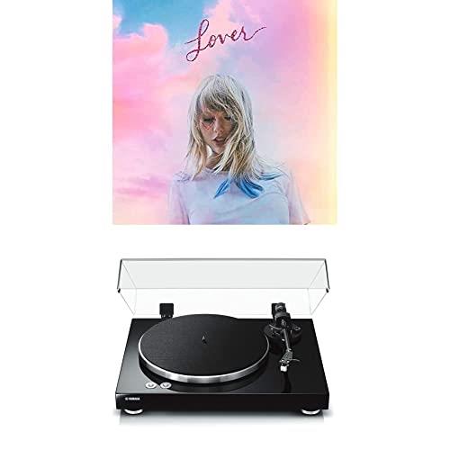 Yamaha TT-S303 Black Turntable and Taylor Swift - Lover (Baby Pink and Baby Blue 2LP) [Bundle]