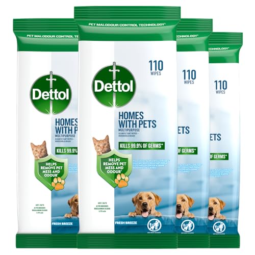 Dettol Homes with Pets Multipurpose Wipes 440s (110's x 4)