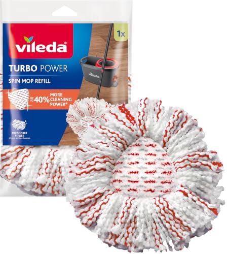 Vileda Easy Wring & Clean Spin Mop Refill | Pack of 1 | Up to +40% More Cleaning Performance | for All Hard Floor Surfaces