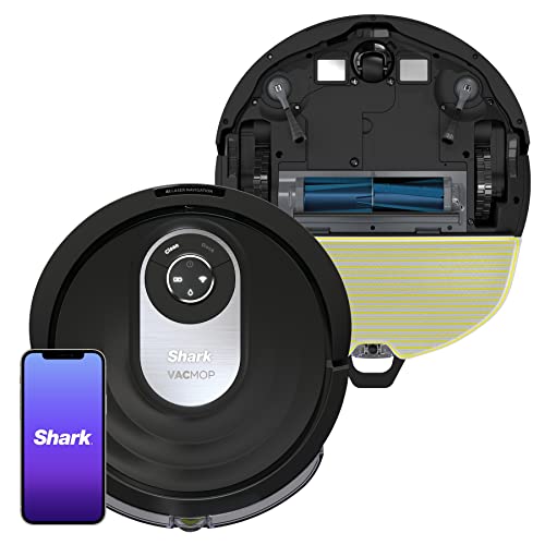 Shark AI Robot VACMOP PRO RV2001WD, Sonic Mopping, IQ Navigation, Home Mapping, AI Laser Vision, Self‐Cleaning Brushroll, Wi‐Fi, Compatible with Alexa