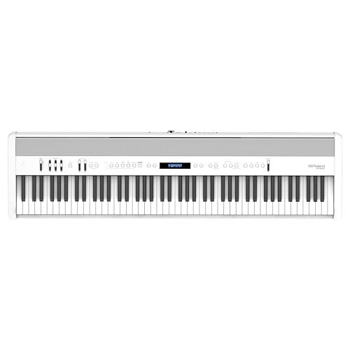 Roland FP-60X next-step Digital Piano with enhanced sounds, built-in powerful amplifier and stereo speakers. Rich tone and authentic ivory-feel 88-note PHA-4 Keyboard. (White))