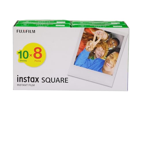 Instax Fujifilm Square Film, White 80 Pack