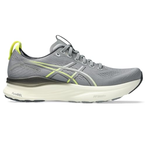 ASICS Men's Gel-Kayano 32 Running Shoes, Gravel/Citron, 13