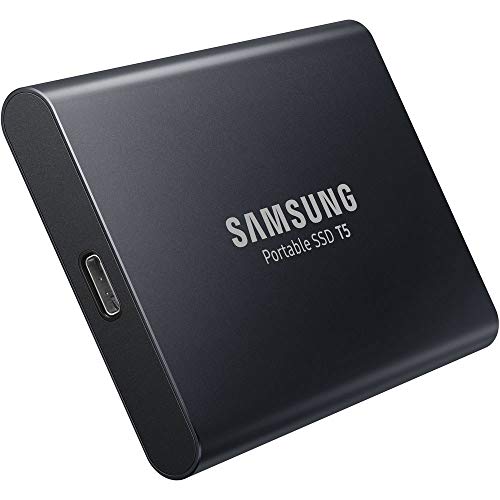 Samsung T5 1TB USB 3.1 Gen 2 (10Gbps, Type-C) External Solid State Drive (Portable SSD),Deep Black,MU-PA1T0B/WW
