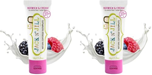 Jack N'Jill Berries and Cream Natural Toothpaste, White, 50 g (Pack of 2)