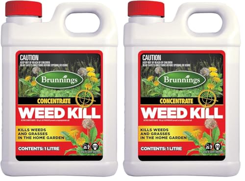 Brunnings 100 g/l Concentrate Glyphosate Weed Killer 1 Litre (Pack of 2)