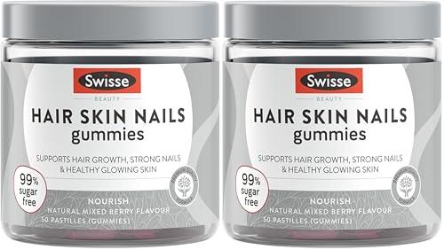 Swisse Beauty Hair Skin Nails Gummies - With Biotin, Zinc And Nutrients tp Support Healthy, Glowing Skin - 100 Pack
