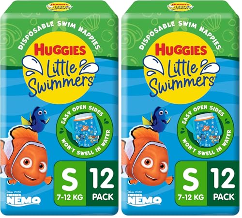 Huggies Little Swimmers Nappy Pants Small (7-12kg) 12 Count (Pack of 2)