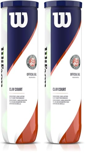 Wilson Roland Garros Clay Court, 4 Ball Can (Pack of 2)