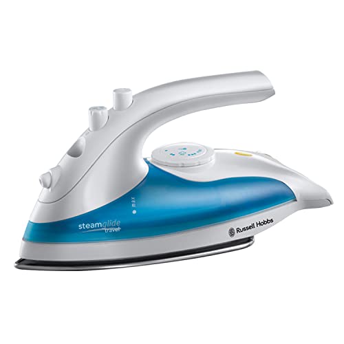 Russell Hobbs Dual Voltage Steam Glide Travel Iron, 80ml Water Tank, Stainless Steel Soleplate, Water Spray, Variable Temp & Steam, 1.5m Cord, 830W, 22470