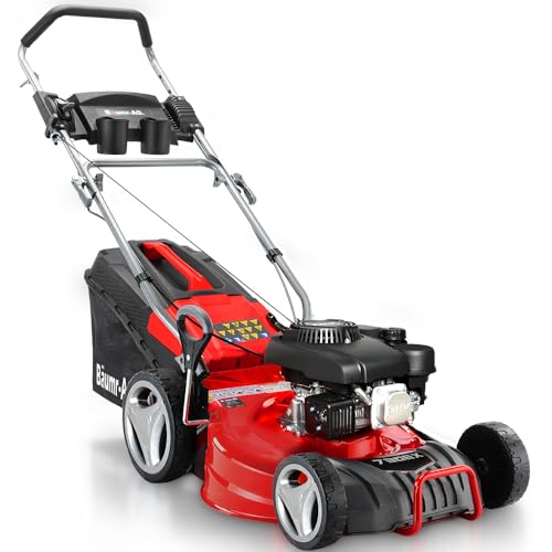 Baumr-AG 18" 150cc Lawn Mower, 8 Heights, Steel Deck, Cup Holders, 4-Stroke Petrol Lawnmower - 730EX