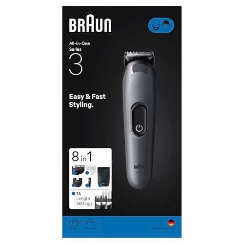 Braun AIO3540 All-in-One Series 3 Beard Trimmer with 8in1 Grooming Kit