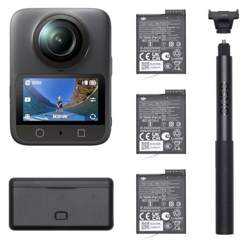 DJI Osmo 360 Adventure Combo, 360 4K Action Camera with 1-Inch 360° Imaging, Extended Battery Life with 3 Batteries, Native 8K 360° Video, 4K/120fps & 170° Boost Video, Action Camera for Sports, Vlog