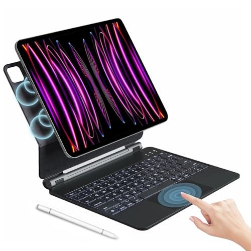 iXTRA Magic iPad Keyboard Case with Floating Cantilever Stand Trackpad Backlight