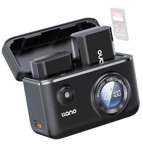 llano 2-Pack NP-FZ100 Batteries and 18W Fast Dual USB Charger for Sony A7iii, A7iv, A7C, A7CII, A7C R,ZV-E1,E10II, FX3, FX30, A9, A6700,6600, Alpha 9,9S, A9S, A7R3, Smart Display, Magnetic Snap Cover