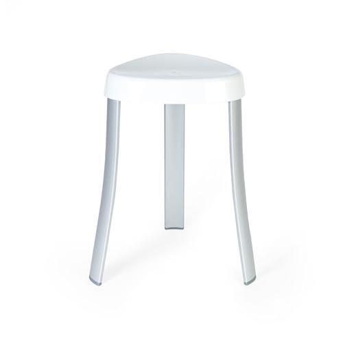 Better Living Products 70060 SPA Seat Shower Stool with Rust Proof Aluminum Legs, White,15.25" x 15.25" x 18"