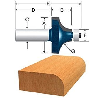 Bosch 85297MC 1/2 In. Roundover Router Bit