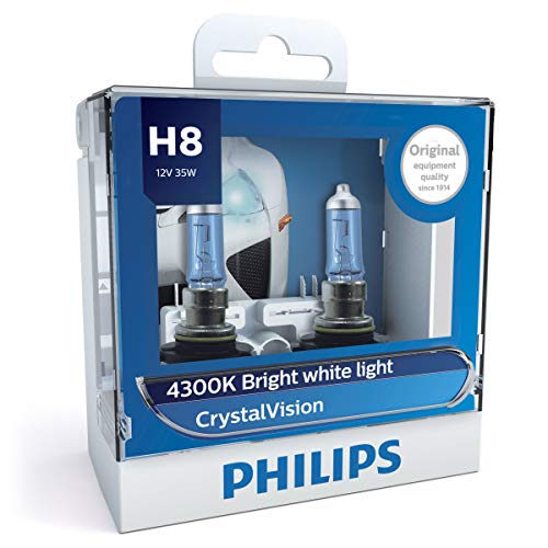 Philips Crystal Vision H8 4300K 12V globes - twin display pack