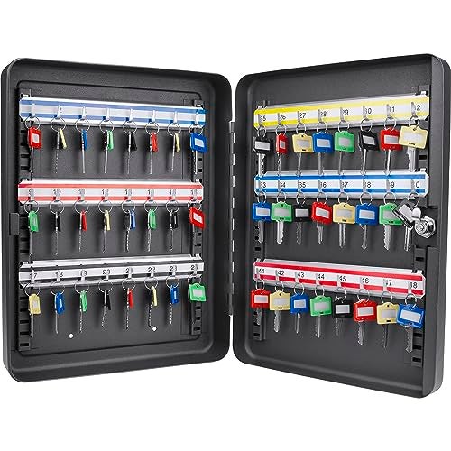 Barska 48 Position Key Lock Box with Key Lock, Black