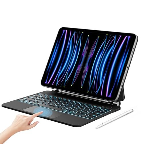 iXTRA Magic iPad Keyboard Case with Floating Cantilever Stand Trackpad Backlight