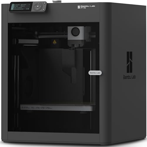 Bambu Lab P1S 3D Printer, Fully Enclosed, Support Up to 16 Colors/Multi Materials, 500mm/s Fast Printing & High Precision, CoreXY & Auto Bed Leveling, Ready-to-Use FDM 3D Printers Large Print Size