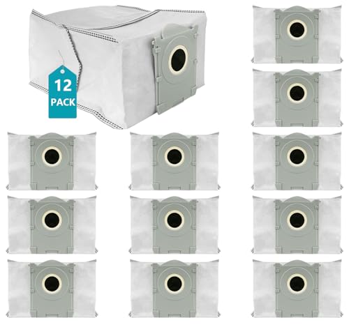 12 Pack X8 PRO Replacement Dust Bags for ECOVACS DEEBOT X8 PRO/T50 PRO/T50 MAX PRO OMNI Robot Vacuum Cleaner Accessories,4 Layers Effective Filtration，4L Large Capacity,Robot Vacuum and Mop Kit