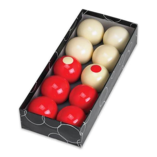 Action BBBUMP Bumper Pool Ball Set, 10 Red and White Bumper Pool Balls
