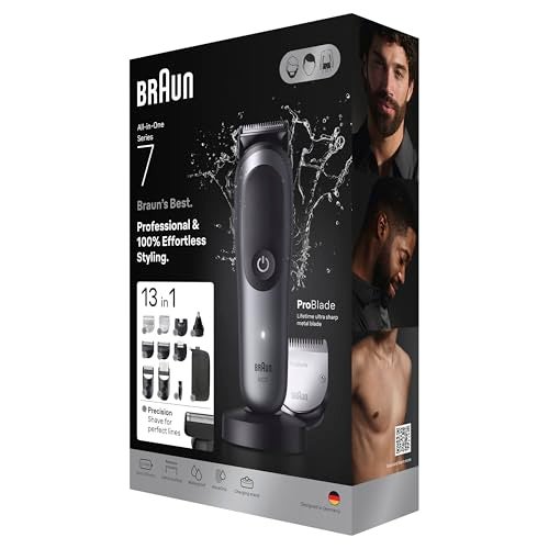 Braun AIO7560 All-in-One Series 7 Beard Trimmer with 13in1 Grooming Kit