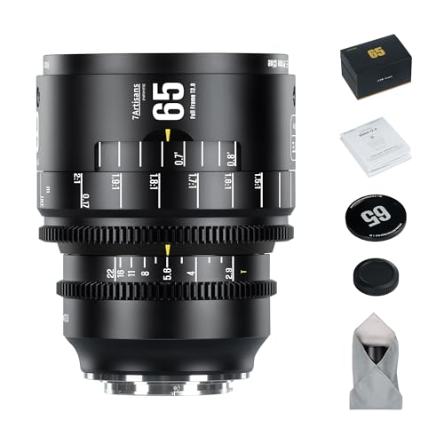 7artisans 65mm T2.9 Macro 2X Infinte Series Manual Full-Frame Large Aperture Prime Cine Lens Compatible for Sony E-Mount FX3, FX30, A1, A9, A7m, A7r, A7s, A7c Series Mirrorless Cameras
