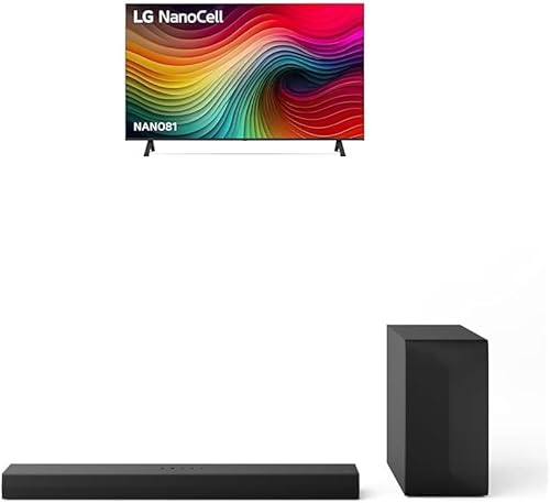 LG NanoCell NANO81 65 Inch 4K UHD LED Smart TV (65NANO81TSA) with S60T Soundbar