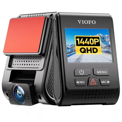 VIOFO A119 V3 2K Dash Cam 2560x1600P Quad HD+ Car Dash Camera, Ultra Clear Night Vision, 140-Degree Wide Angle, GPS Included, Buffered Parking Mode, True HDR, Motion Detection, G-Sensor, Time Lapse