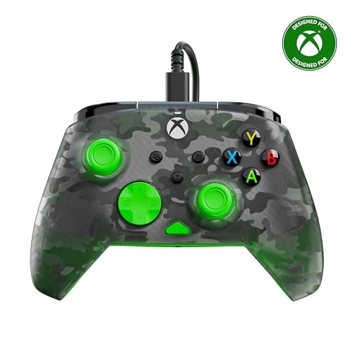 Turtle Beach Rematch Core Wired Gaming Controller for Xbox Series X|S, Xbox One and PC - Green Camo