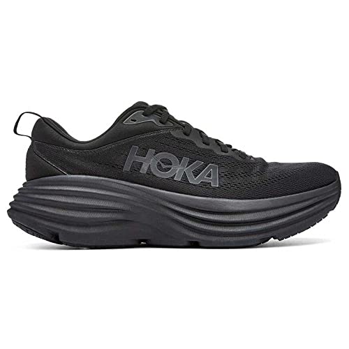HOKA Women's Trainers, BONDI 8, Mesh, Black/Black, 7.5 US W