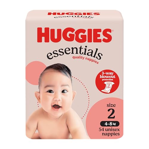 Huggies Essentials Nappies Size 2 (4-8kg) 54 Count
