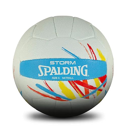 Spalding Storm Match Netball - White,Multi - Size 5