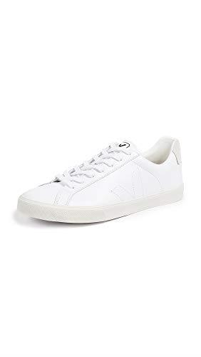 Veja Esplar Mens Leather Sneakers, White, 44 EU Wąski