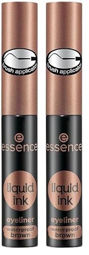 Essence Liquid ink eyeliner waterproof brown 02 (Pack of 2)