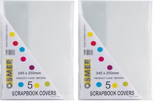 Osmer SBC4934 Scrapbook Cover, Super Clear (Pack of 10)