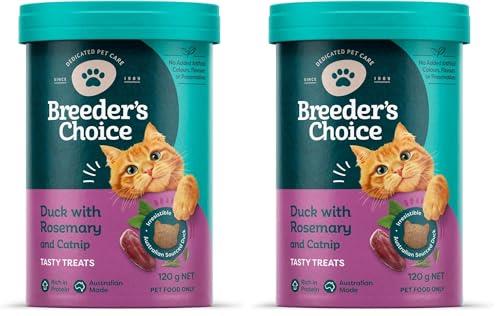 Breeder's Choice Duck with Rosemary and Catnip Tasty Treats for Cats 120 g (Pack of 2)