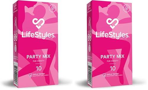 LifeStyles LifeStyles Party Mix Condoms 10pk, (Pack of 2)