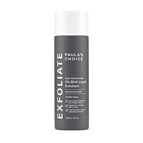 Paulas Choice SKIN PERFECTING 2% BHA Liquid Salicylic Acid Exfoliant, Daily Facial Exfoliator for Blackheads, Enlarged Pores, Wrinkles & Fine Lines, Fragrance-Free & Paraben-Free, Full Size - 118 ml