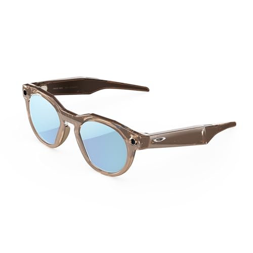 Oakley | Meta HSTN - with Meta AI, Audio, Photo, Video Compatibility - Brown Smoke, Prizm Deep Water Polarized