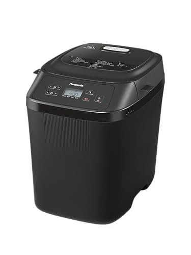 Panasonic Automatic Compact Bread Maker with Artisan-Style Kneading, Crust Control, 18 Programmes including Gluten Free, Black (SD-PN100KST)