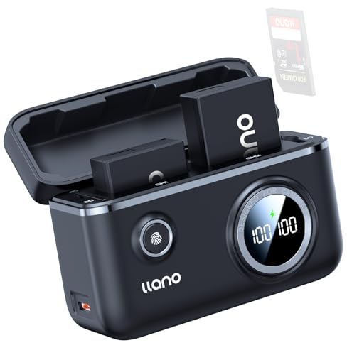 llano 2-Pack LP-E17 Batteries and 18W Fast Dual USB Charger for Canon EOS R50V,R50,R8, R100,RP,R10, Rebel T7i,T6i,T8i,T6s, SL2, SL3, EOS M3, M5, M6, 250D, with Smart Display and Magnetic Snap Cover