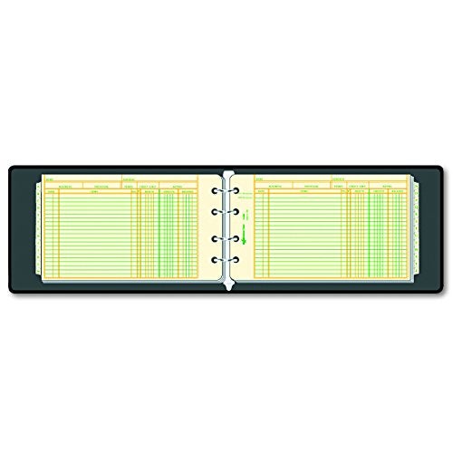 National Mini-Ledger, 100 Sheets and A-Z Index, Black, 6.25" x 9.75" (63453)