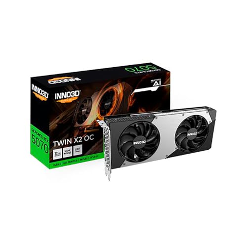 Inno3D GeForce RTX 5070 Twin X2 OC 12G Graphics Card (N50702-12D7X-195064N)